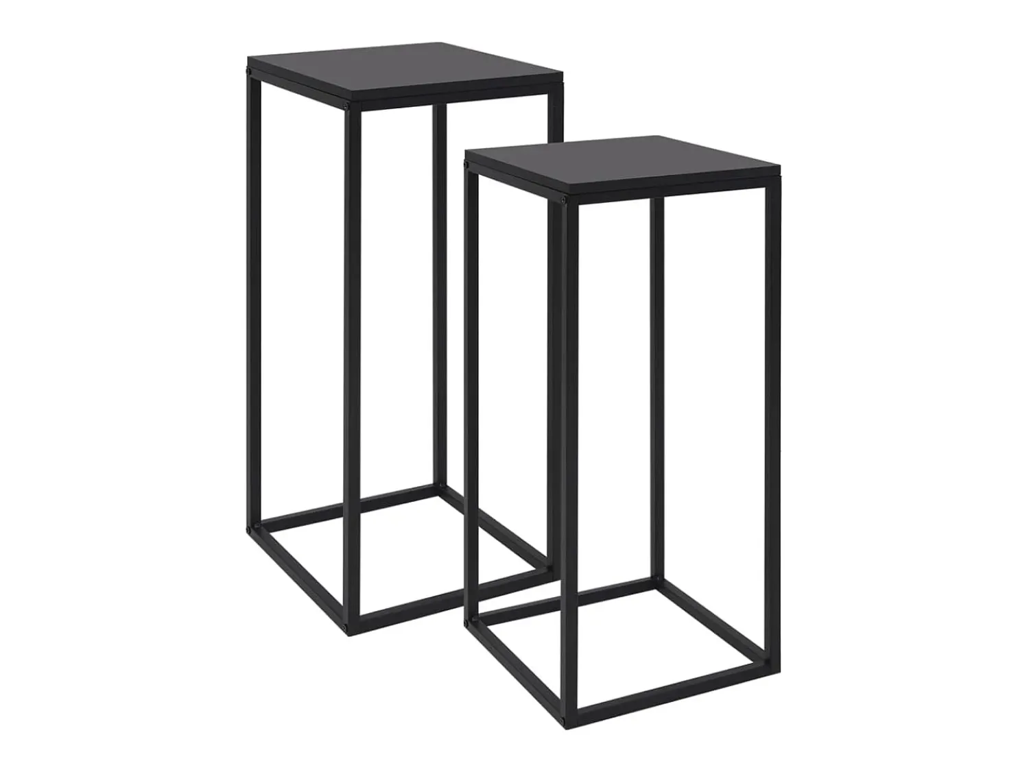 vidaxl Mesas de apoio 2 pcs aço^ Mesa De Apoio