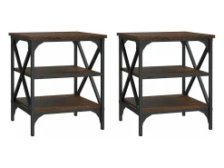 Sale Mesas de apoio 2 pcs derivados de madeira carvalho PT801609 Castanho