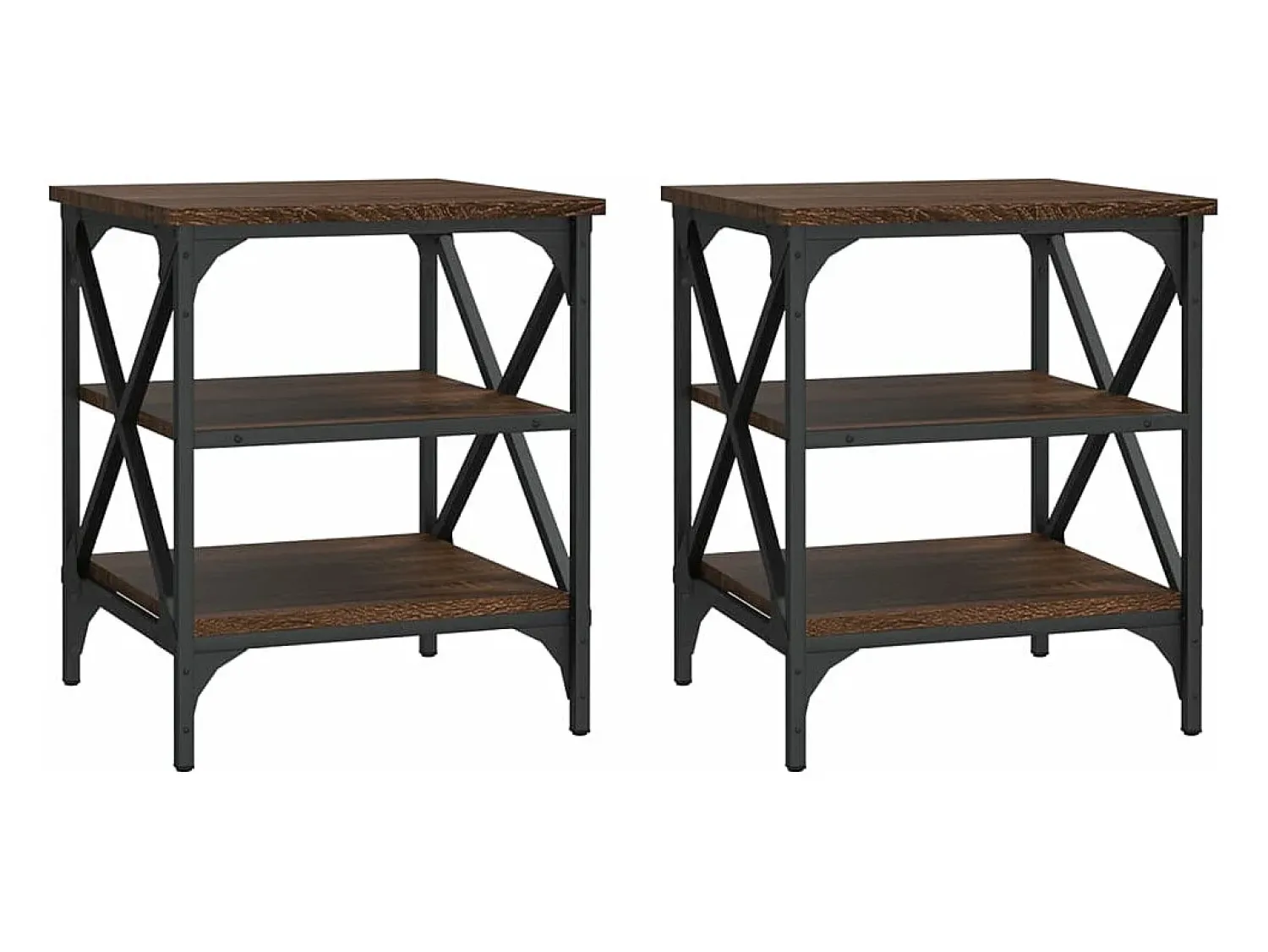 Sale Mesas de apoio 2 pcs derivados de madeira carvalho PT801609 Castanho
