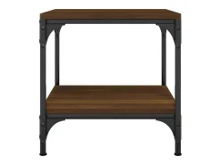Mesa De Apoio*vidaxl Mesas de apoio 2 pcs derivados madeira carvalho castanho Natural claro