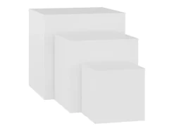 Mesa De Centro| Mesas de apoio 3 pcs derivados de madeira PT202764 Branco