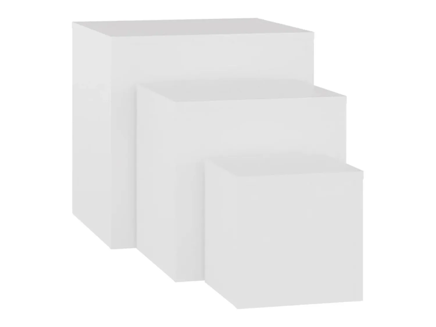 Mesa De Centro| Mesas de apoio 3 pcs derivados de madeira PT202764 Branco