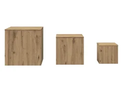 Online vidaxl Mesas de apoio 3 pcs derivados madeira cor carvalho artisiano Natural claro