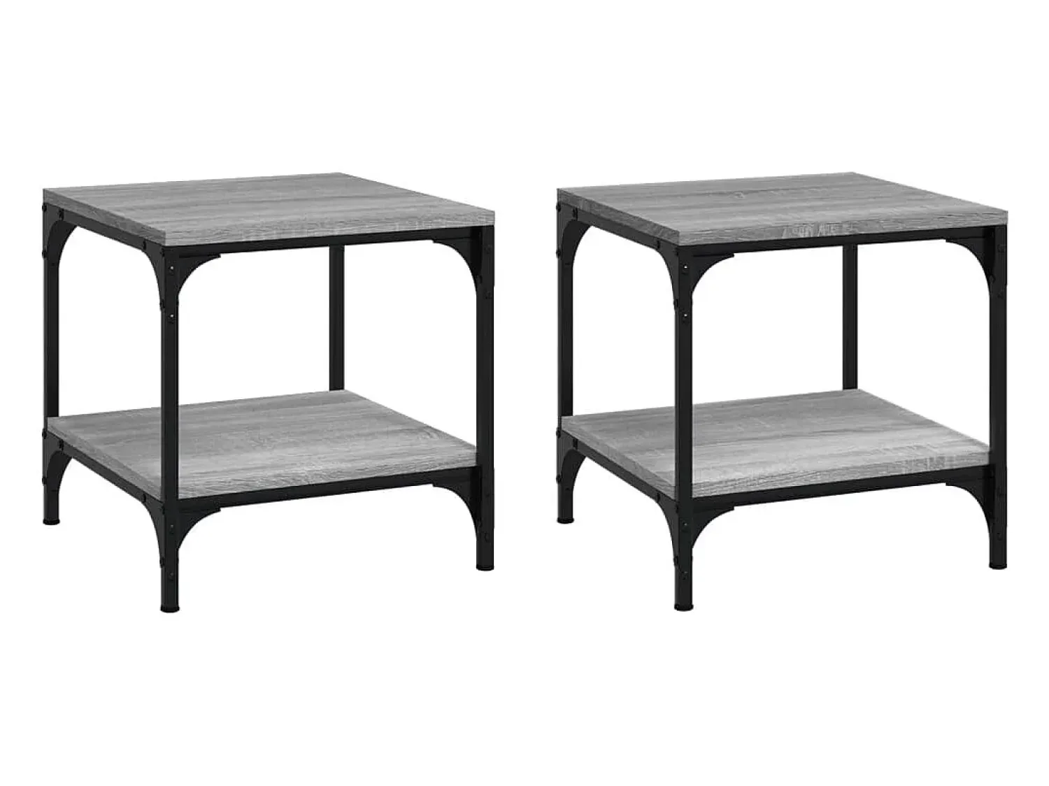 Sale Mesas de apoio 2 pcs 40x40x40 cm derivados madeira cinza sonoma PT466146 Cinzento