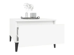 Mesa De Centro* Mesas de apoio 2 pcs 50x46x35 cm derivados de madeira PT422895 Branco
