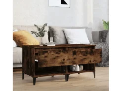 Mesa De Centro| Mesas de apoio 2 pcs 50x46x50 cm deriv. madeira carvalho fumado PT648617 Castanho
