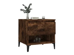 Mesa De Centro| Mesas de apoio 2 pcs 50x46x50 cm deriv. madeira carvalho fumado PT648617 Castanho