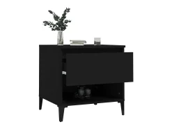 Mesa De Apoio*vidaxl Mesas de apoio 2 pcs 50x46x50 cm derivados de madeira Preto