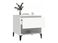Mesa De Centro* Mesas de apoio 2 pcs 50x46x50 cm derivados de madeira PT857039 Branco