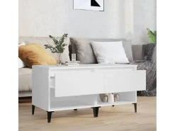 Mesa De Centro* Mesas de apoio 2 pcs 50x46x50 cm derivados de madeira PT857039 Branco