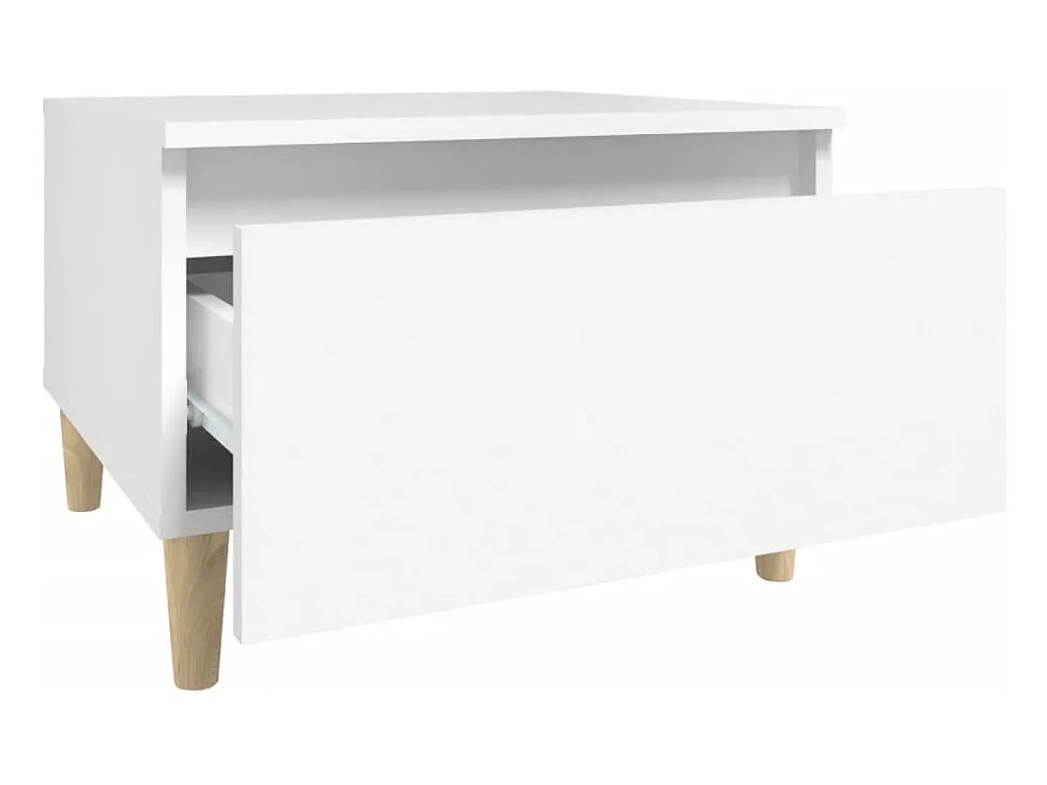 Best vidaxl Mesas de apoio 2 pcs 50x46x35 cm derivados de madeira Branco