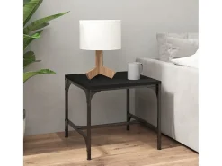 Mesa De Centro* Mesas de apoio 2 pcs 40x40x35 cm derivados de madeira PT929848 Preto