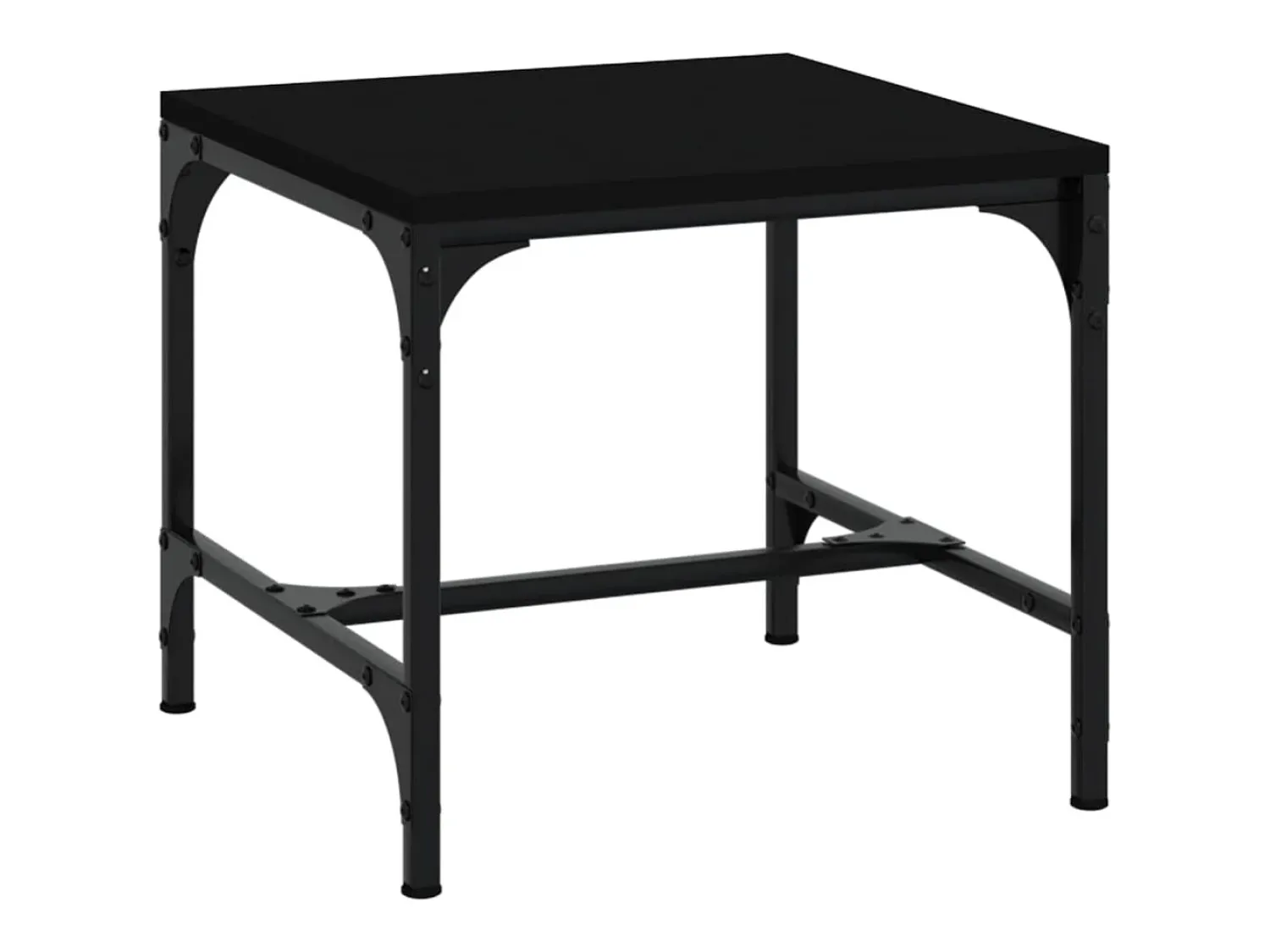 Mesa De Centro* Mesas de apoio 2 pcs 40x40x35 cm derivados de madeira PT929848 Preto