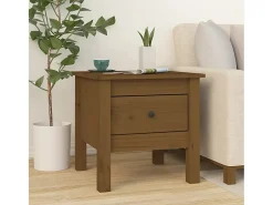 Mesa De Centro| Mesas de apoio 2 pcs 40x40x39 cm pinho maciço mel PT522955 Castanho