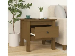 Mesa De Centro| Mesas de apoio 2 pcs 40x40x39 cm pinho maciço mel PT522955 Castanho