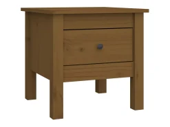 Mesa De Centro| Mesas de apoio 2 pcs 40x40x39 cm pinho maciço mel PT522955 Castanho