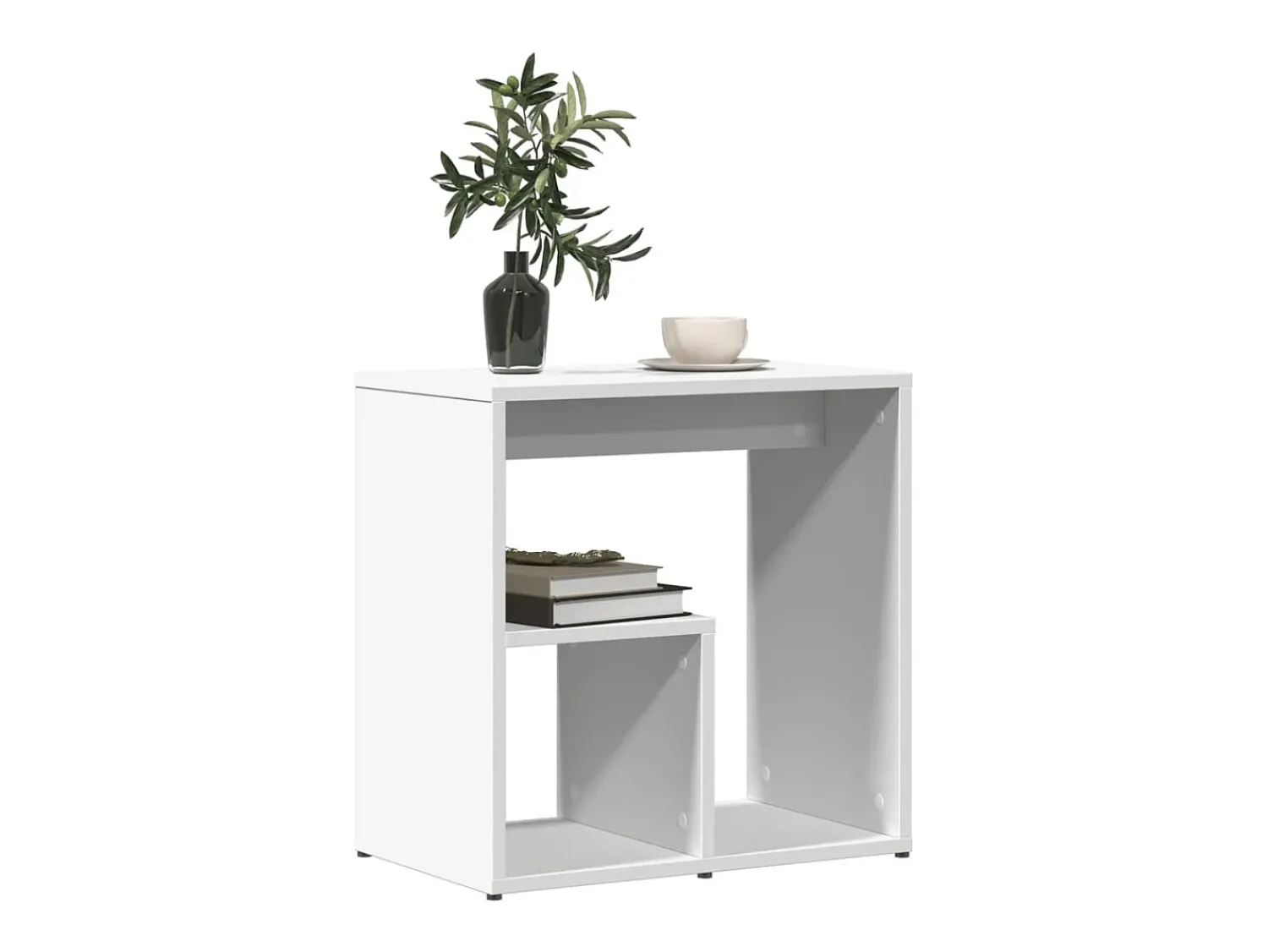 Mesa De Apoio| Mesas de apoio 2 pcs 50x30x50 cm derivados de madeira PT513774 Branco
