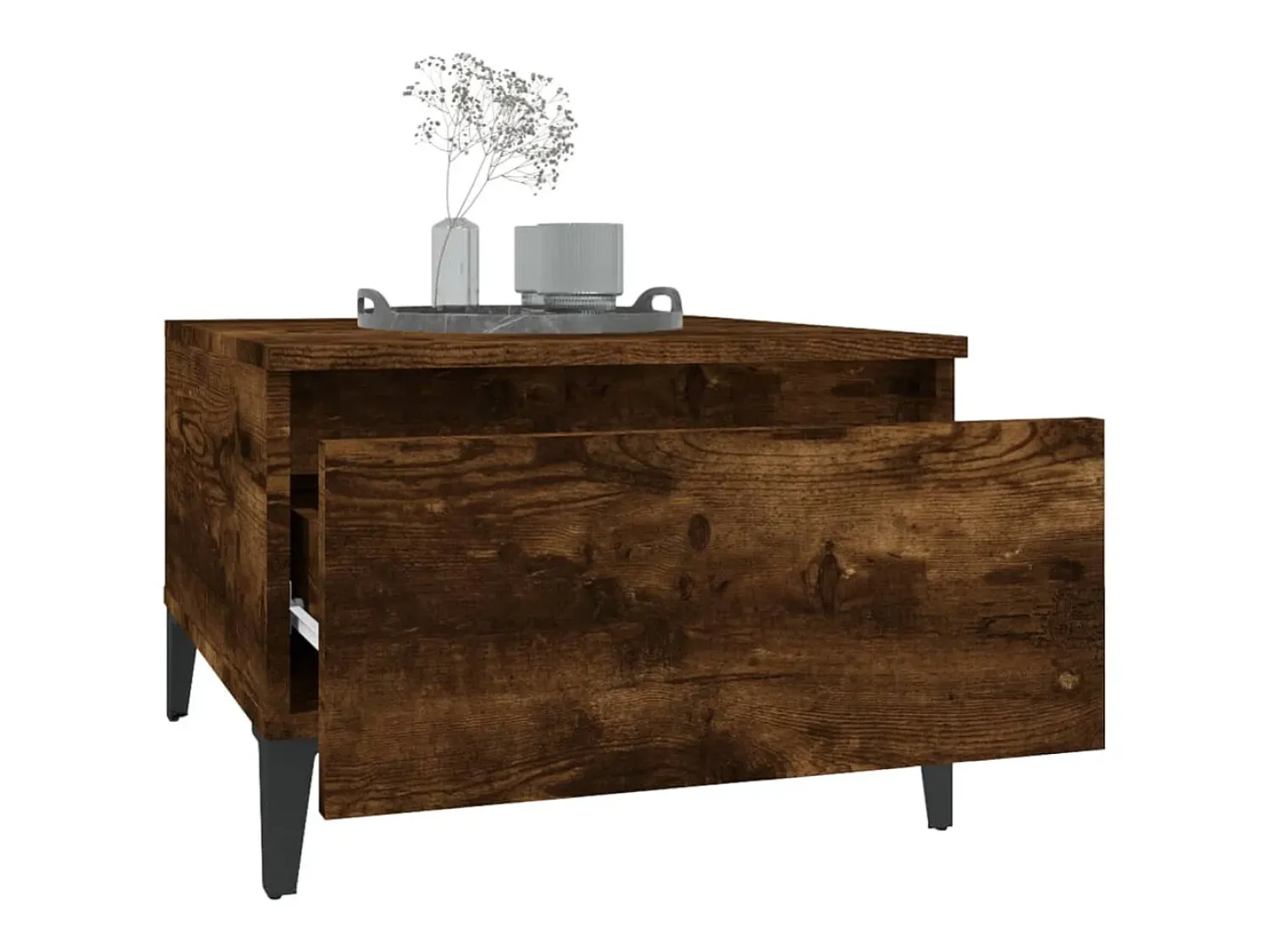 Discount Mesas de apoio 2 pcs 50x46x35 cm deriv. madeira carvalho fumado PT436148 Castanho