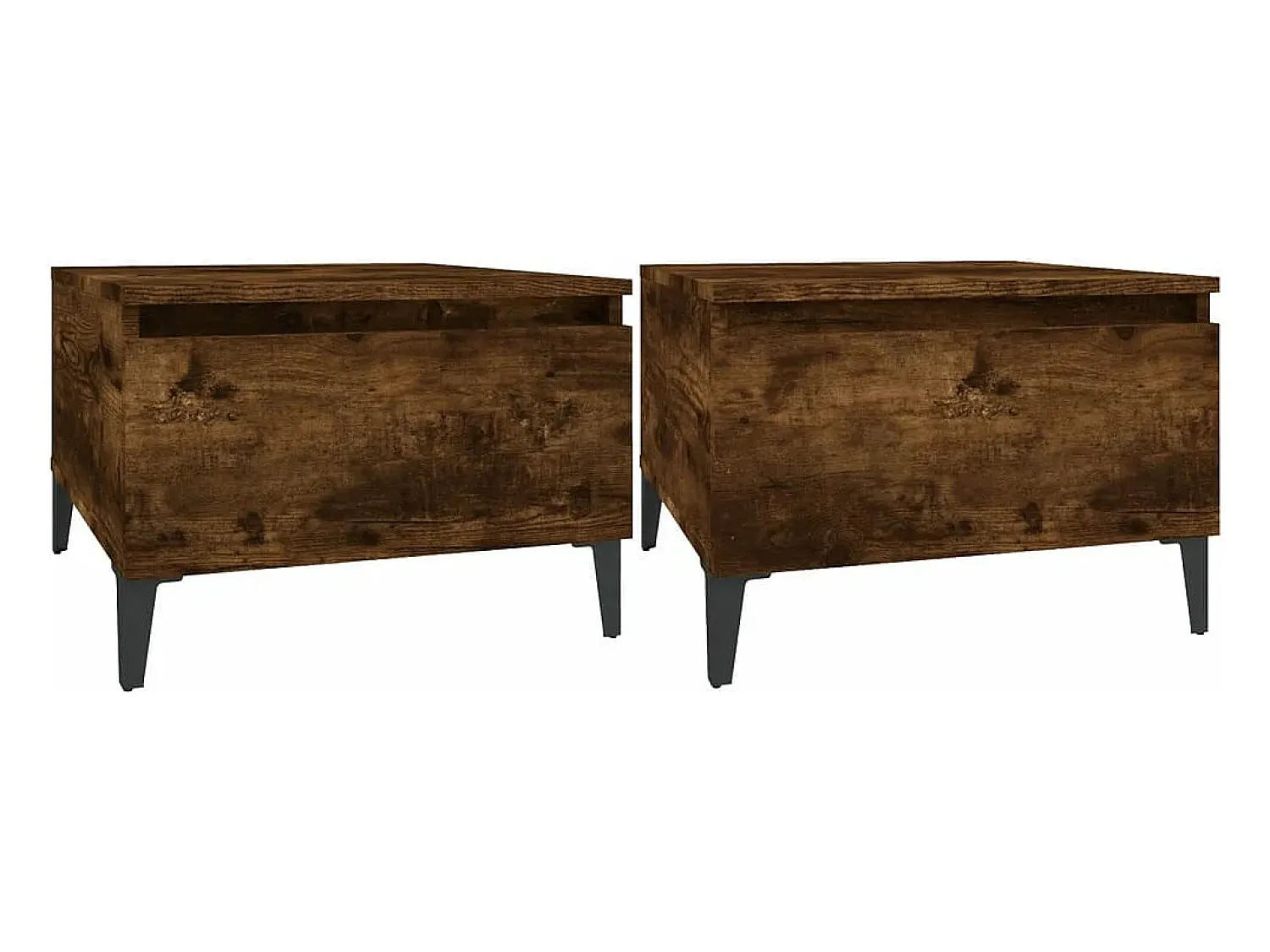 Discount Mesas de apoio 2 pcs 50x46x35 cm deriv. madeira carvalho fumado PT436148 Castanho