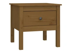 Mesa De Centro| Mesas de apoio 2 pcs 50x50x49 cm pinho maciço mel PT135361 Castanho