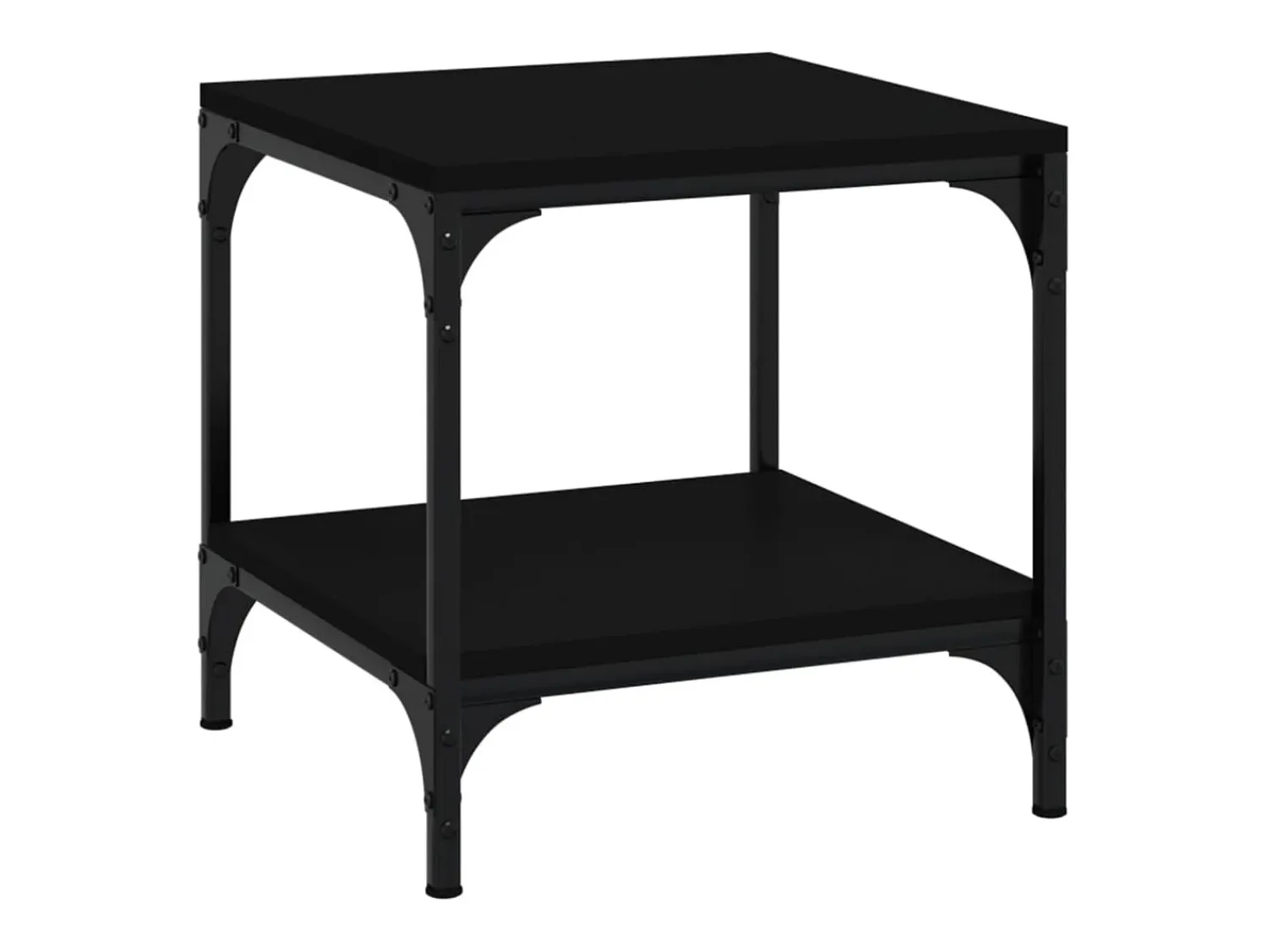 Mesa De Centro* Mesas de apoio 2 pcs 40x40x40 cm derivados de madeira PT804782 Preto