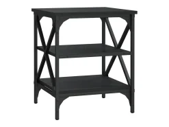 Mesa De Centro| Mesas de apoio 2 pcs 40x42x50 cm derivados de madeira PT739738 Preto