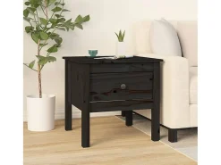 Mesa De Centro* Mesas de apoio 2 pcs 50x50x49 cm madeira de pinho maciça PT142755 Preto