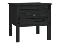 Mesa De Centro* Mesas de apoio 2 pcs 50x50x49 cm madeira de pinho maciça PT142755 Preto