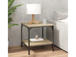Best Mesas de apoio 2 pcs 40x40x40 cm derivados madeira sonoma PT305944 Castanho