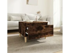 Mesa De Centro| Mesas de apoio 2 pcs 50x46x35 cm deriv. madeira carvalho fumado PT967478 Castanho