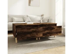 Mesa De Centro| Mesas de apoio 2 pcs 50x46x35 cm deriv. madeira carvalho fumado PT967478 Castanho