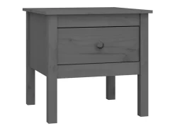 Mesa De Centro| Mesas de apoio 2 pcs 50x50x49 cm madeira de pinho maciça Cinza PT443544 Cinzento