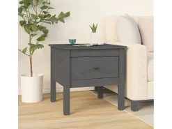 Mesa De Centro| Mesas de apoio 2 pcs 50x50x49 cm madeira de pinho maciça Cinza PT443544 Cinzento