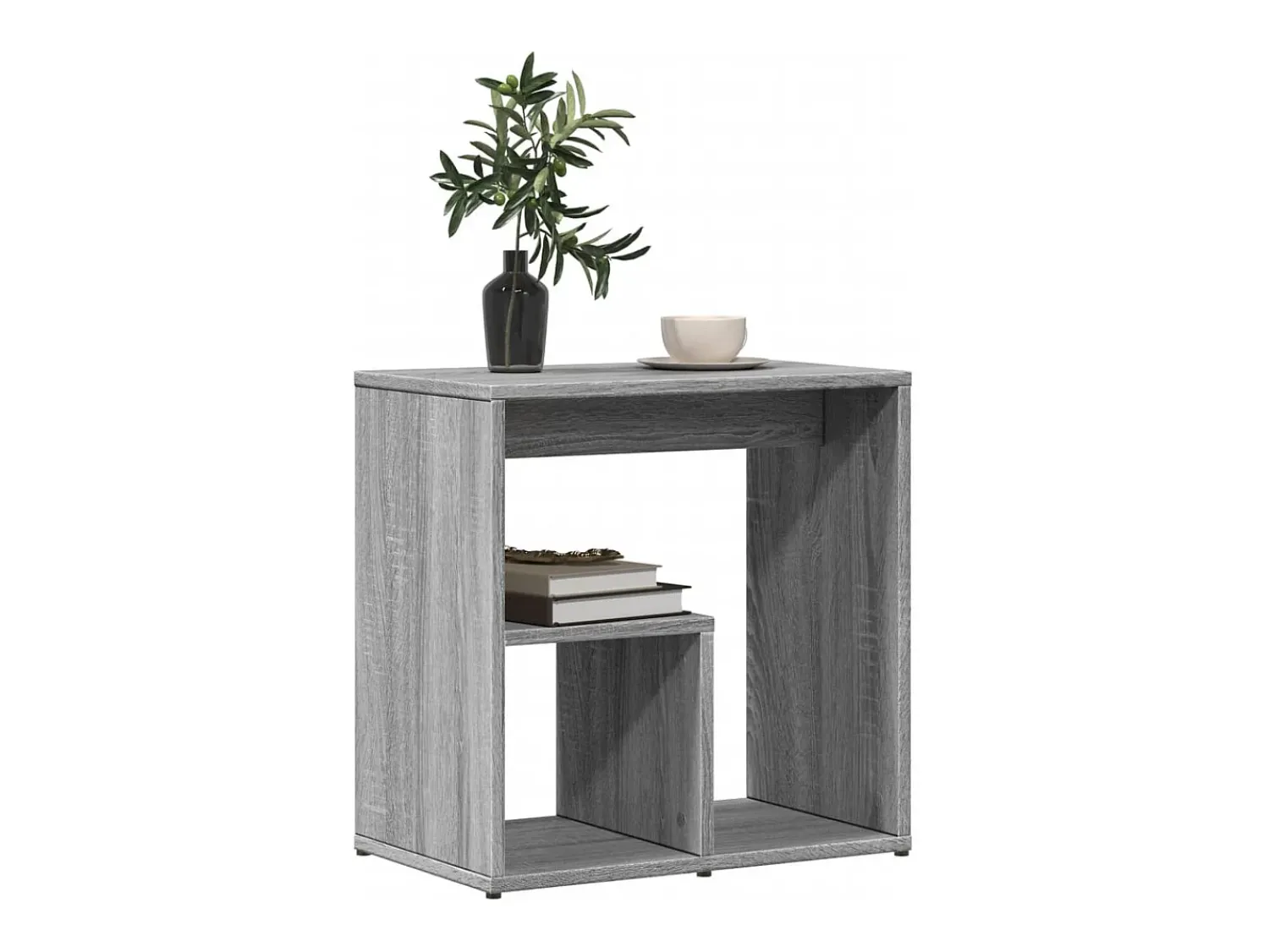 Mesa De Apoio|vidaxl Mesas de apoio 2 pcs 50x30x50 cm derivados madeira cinza sonoma Cinzento