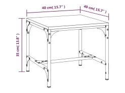 Mesa De Apoio|vidaxl Mesas de apoio 2 pcs 40x40x35 cm deriv. madeira carvalho sonoma Natural claro