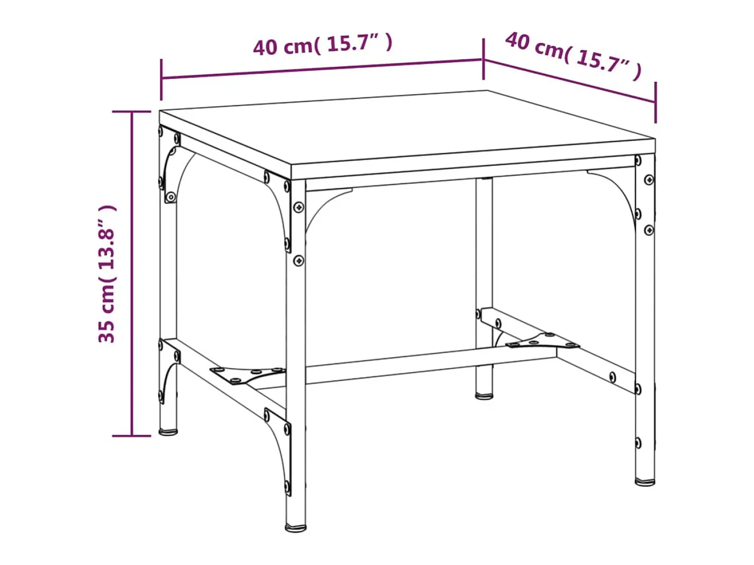 Mesa De Apoio|vidaxl Mesas de apoio 2 pcs 40x40x35 cm deriv. madeira carvalho sonoma Natural claro