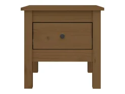 vidaxl Mesas de apoio 2 pcs 40x40x39 cm pinho maciço castanho mel Natural claro