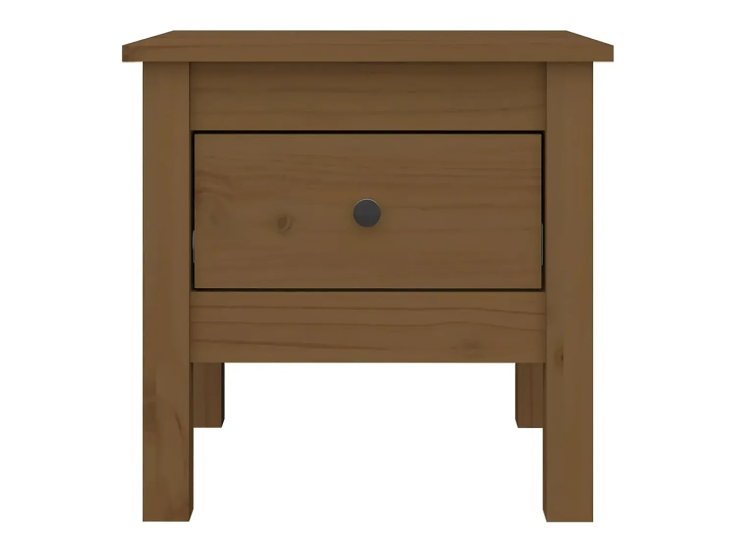 vidaxl Mesas de apoio 2 pcs 40x40x39 cm pinho maciço castanho mel Natural claro