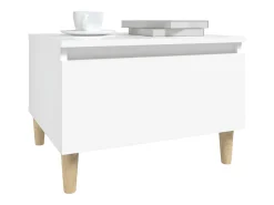 Mesa De Centro* Mesas de apoio 2 pcs 50x46x35 cm derivados de madeira PT412407 Branco