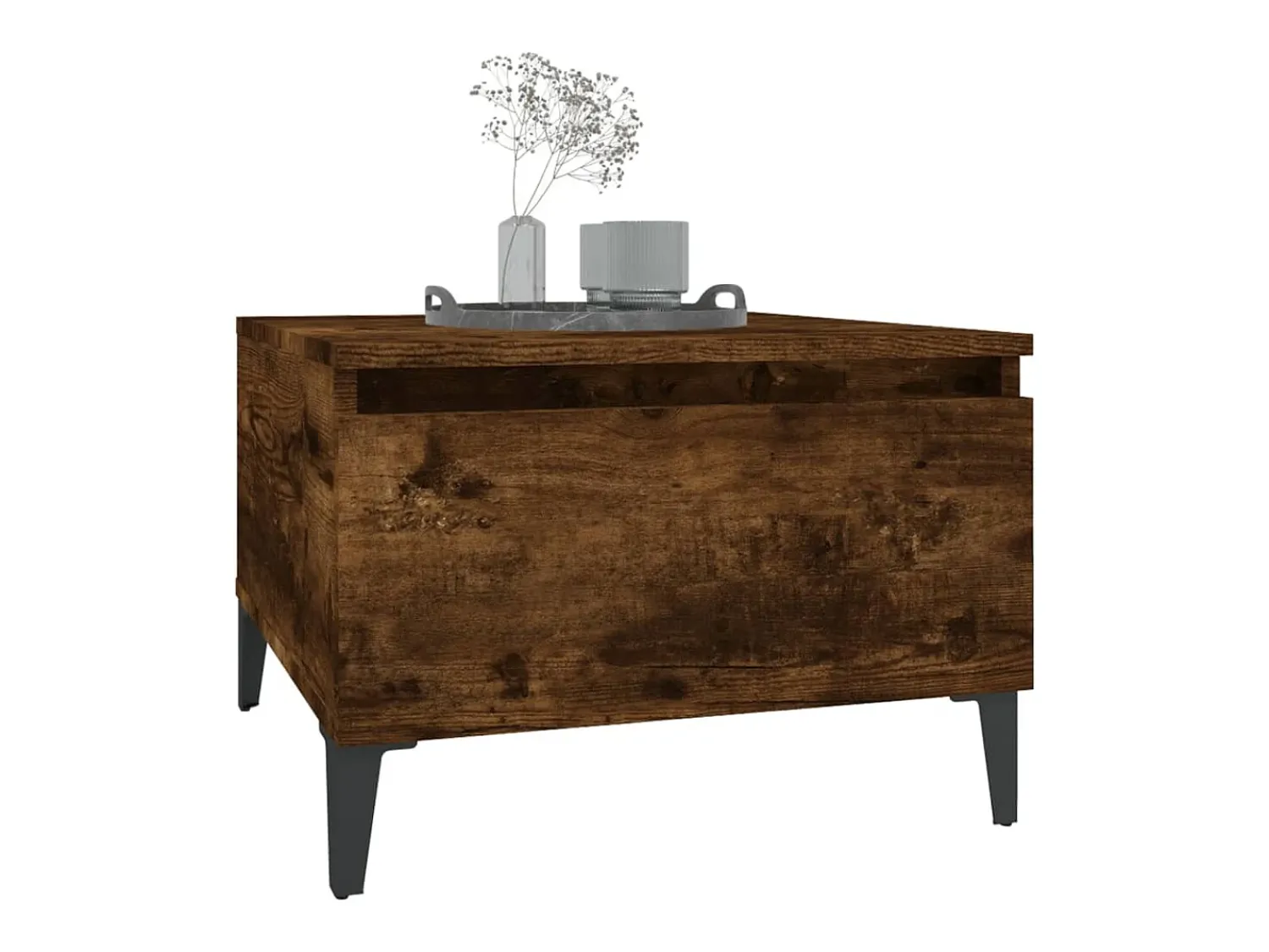 Mesa De Apoio*vidaxl Mesas de apoio 2 pcs 50x46x35 cm deriv. madeira carvalho fumado Natural claro