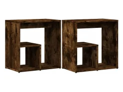 Best Mesas de apoio 2 pcs 50x30x50 cm deriv. madeira carvalho fumado PT295447 Castanho