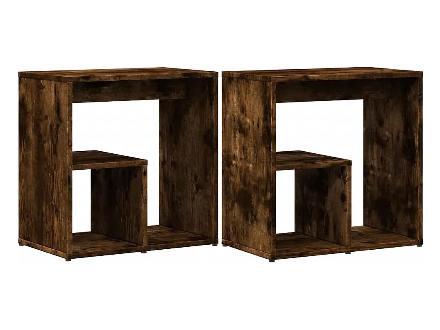 Best Mesas de apoio 2 pcs 50x30x50 cm deriv. madeira carvalho fumado PT295447 Castanho