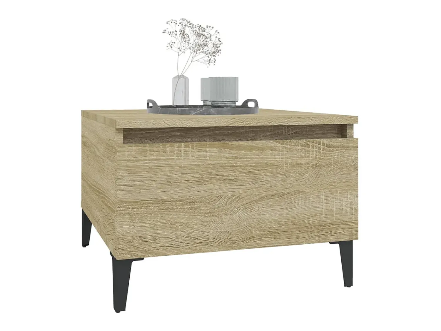 Mesas de apoio 2 pcs 50x46x35 cm deriv. madeira carvalho sonoma PT369853^ Mesa De Centro