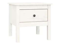 Mesa De Centro* Mesas de apoio 2 pcs 50x50x49 cm madeira de pinho maciça PT775900 Branco