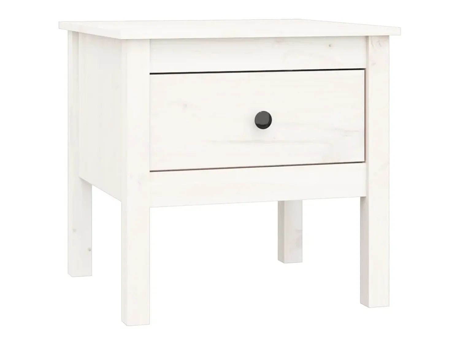 Mesa De Centro* Mesas de apoio 2 pcs 50x50x49 cm madeira de pinho maciça PT775900 Branco