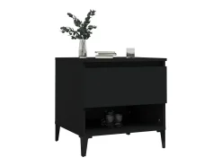 Mesa De Centro| Mesas de apoio 2 pcs 50x46x50 cm derivados de madeira PT207746 Preto