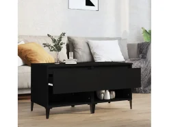 Mesa De Centro| Mesas de apoio 2 pcs 50x46x50 cm derivados de madeira PT207746 Preto