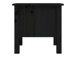 vidaxl Mesas de apoio 2 pcs 40x40x39 cm madeira de pinho maciça Preto