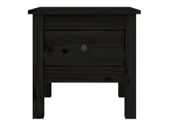 vidaxl Mesas de apoio 2 pcs 40x40x39 cm madeira de pinho maciça Preto