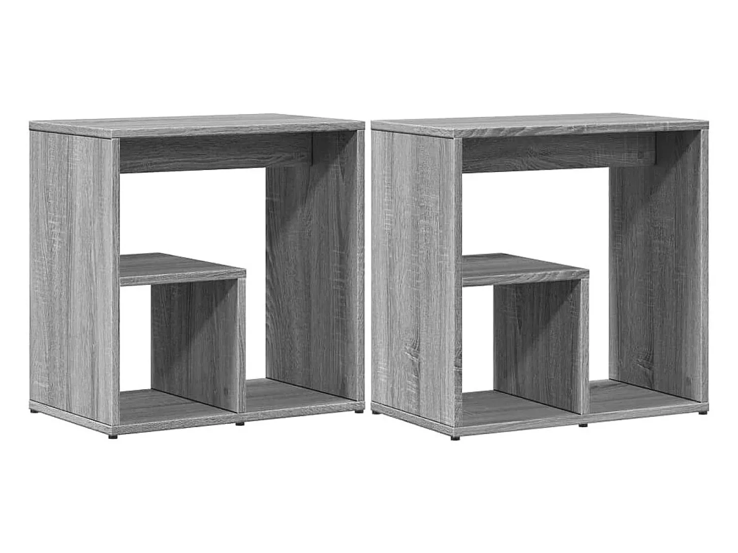 Mesas de apoio 2 pcs 50x30x50 cm derivados madeira cinza sonoma PT483845^ Mesa De Apoio